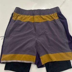 Lululemon Robert Geller shirts. Lined. 6” inseam.